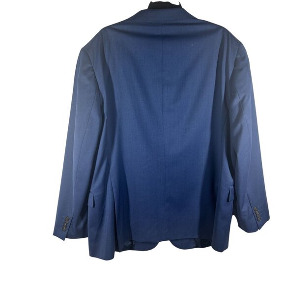 Stafford Blazer Jacket Men's Size 50R Slim Fit Blue Super Suit 50R Wool Blend - Picture 2 of 8